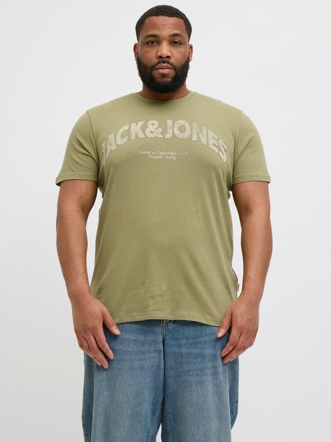 Jack & Jones PlusSize Shirt met print JORALMERIA BOLD BRANDING TEE SS CN PLS - Foto 8
