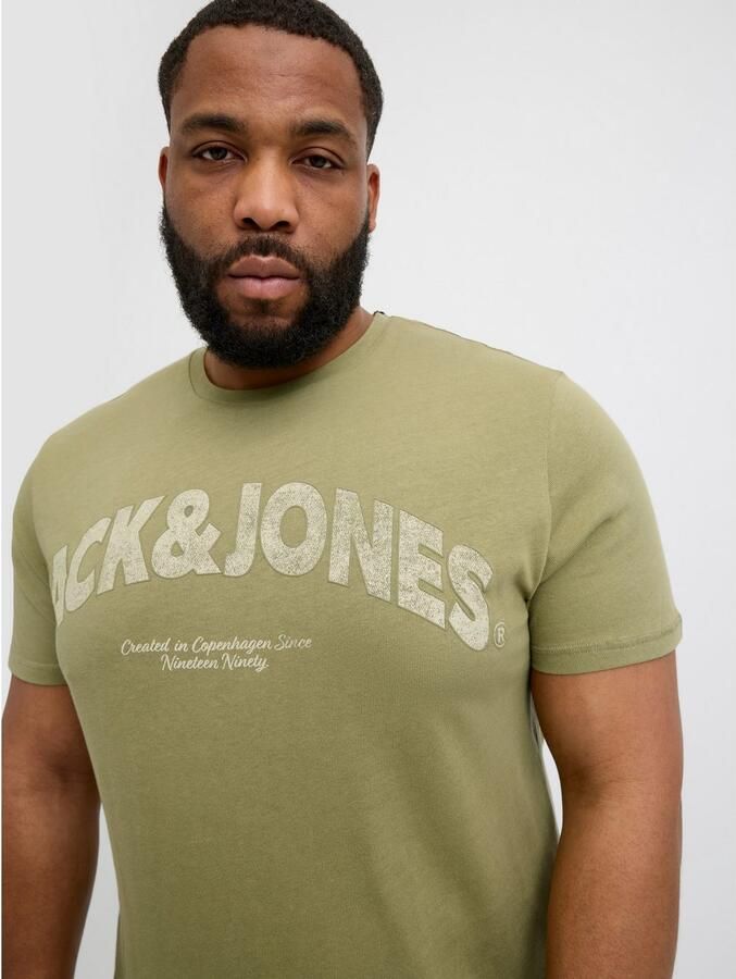 Jack & Jones PlusSize Shirt met print JORALMERIA BOLD BRANDING TEE SS CN PLS - Foto 5