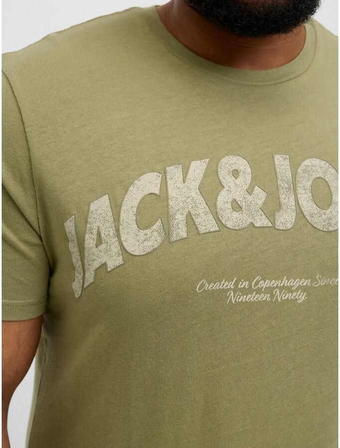 Jack & Jones PlusSize Shirt met print JORALMERIA BOLD BRANDING TEE SS CN PLS - Foto 4