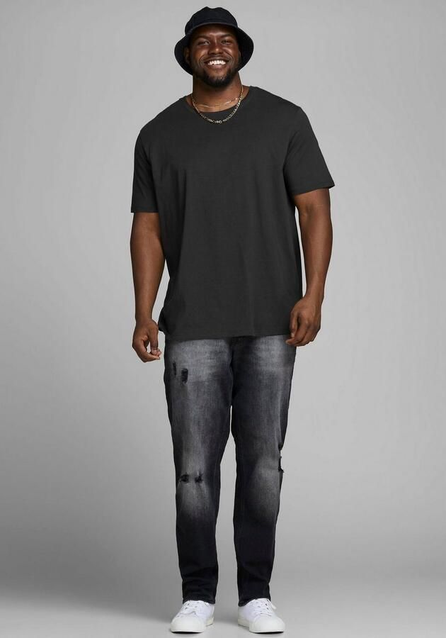 JACK & JONES PLUS SIZE basic T-shirt JJEORGANIC Plus Size black - Foto 7