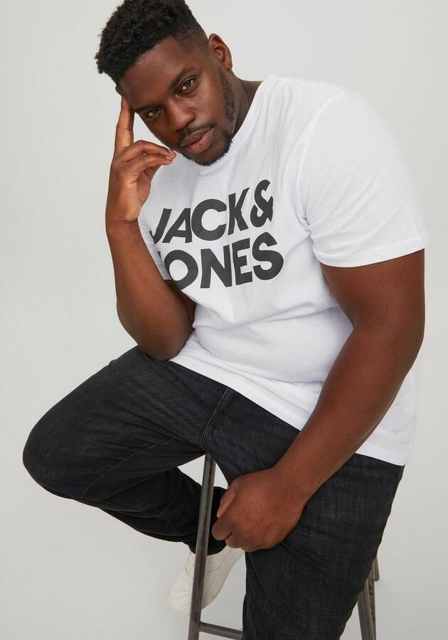 Jack & Jones PlusSize Shirt met ronde hals CORP LOGO TEE - Foto 6
