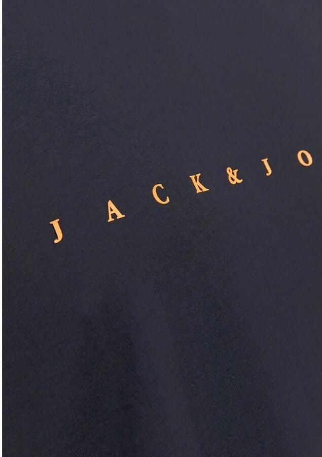 JACK & JONES PLUS SIZE oversized T-shirt JJESTAR Plus Size met logo donkerblauw - Foto 3