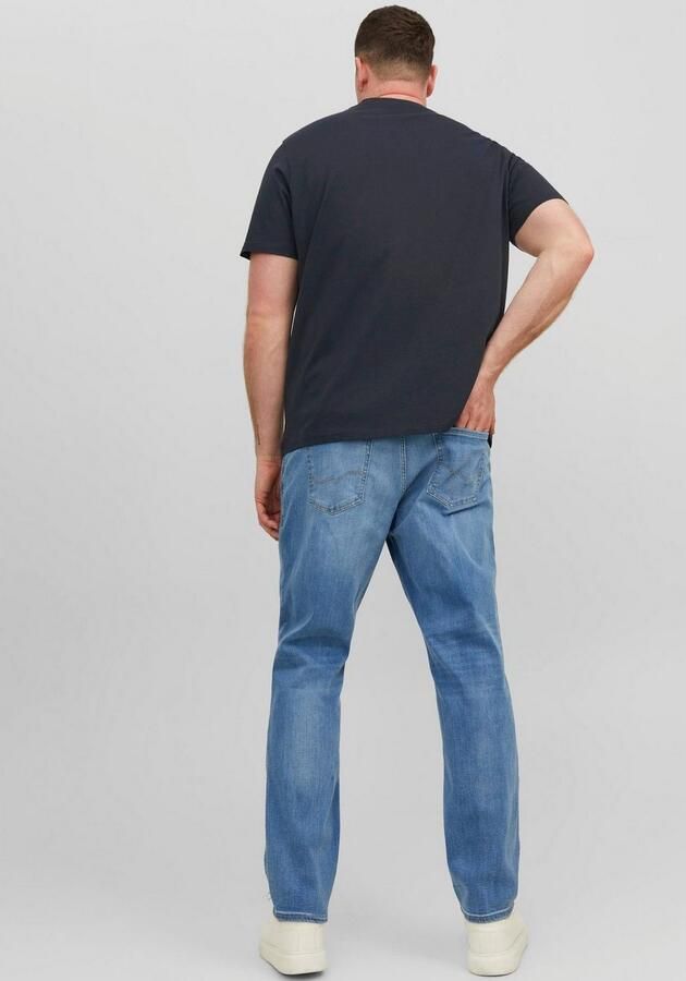 JACK & JONES PLUS SIZE oversized T-shirt JJESTAR Plus Size met logo donkerblauw - Foto 6