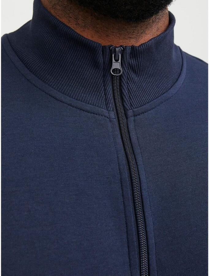 JACK & JONES PLUS SIZE sweatvest JJEPAULOS Plus Size met logo donkerblauw - Foto 3