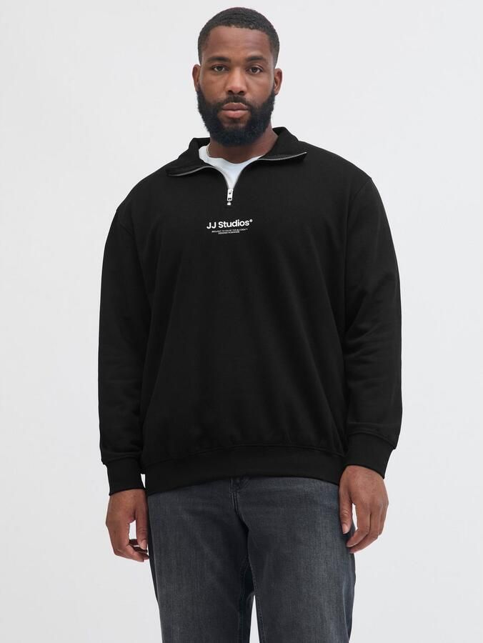 Jack & Jones PlusSize Sweatshirt JJESOHO SWEAT QUARTER ZIP HN NOOS PLS - Foto 4