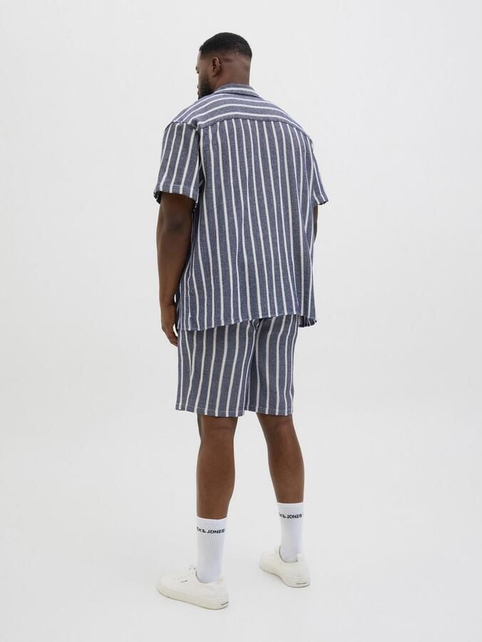 Jack & Jones PlusSize Sweatshort JPSTJAIDEN COBA STRIPE JOG SHORT SN PLS - Foto 2