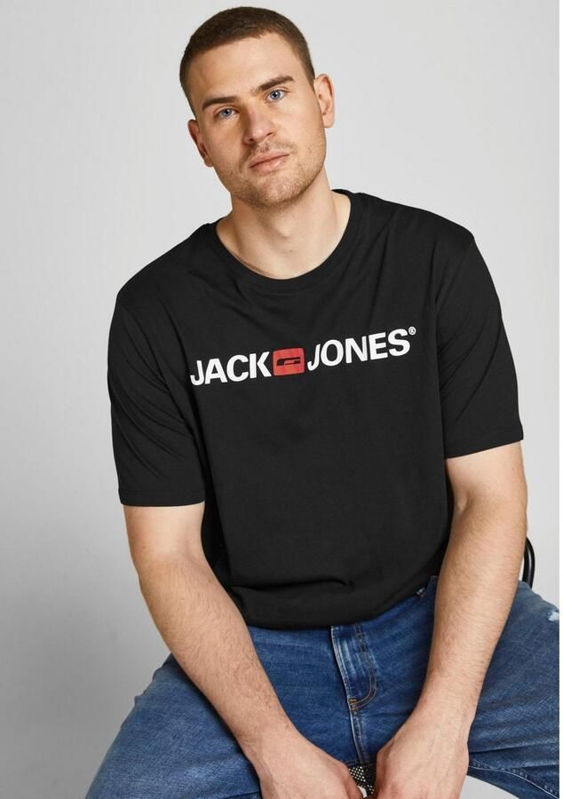 Jack & Jones PlusSize T-shirt CORP met print en comfortabele ronde hals bedrukt modieus regular fit katoen ronde hals - Foto 4