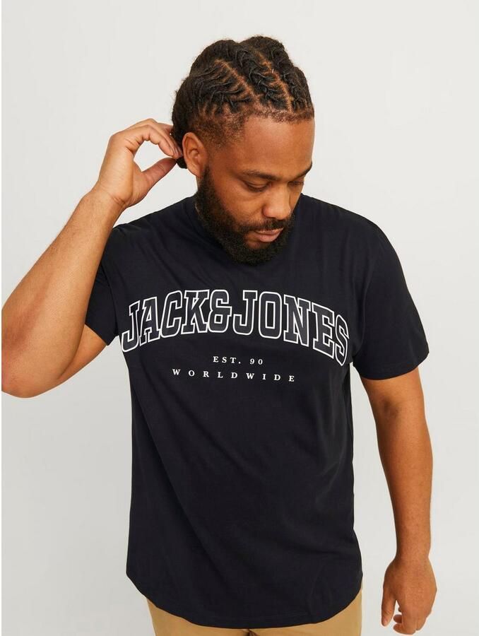 Jack & Jones PlusSize T-shirt JJECALEB VARSITY TEE SS O-NECK NOOS PLS - Foto 3