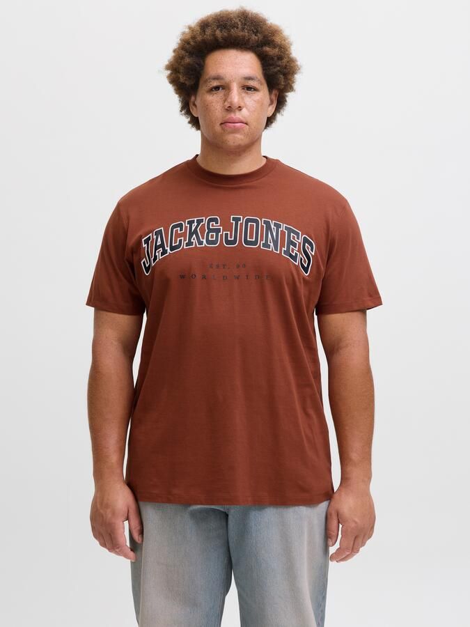 Jack & Jones PlusSize T-shirt JJECALEB VARSITY TEE SS O-NECK NOOS PLS - Foto 6