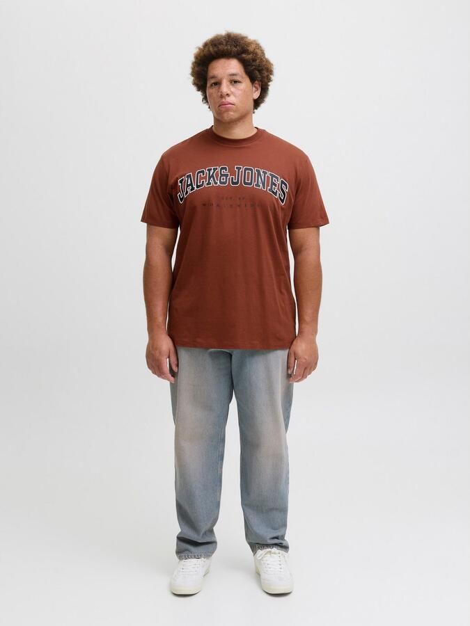 Jack & Jones PlusSize T-shirt JJECALEB VARSITY TEE SS O-NECK NOOS PLS - Foto 5