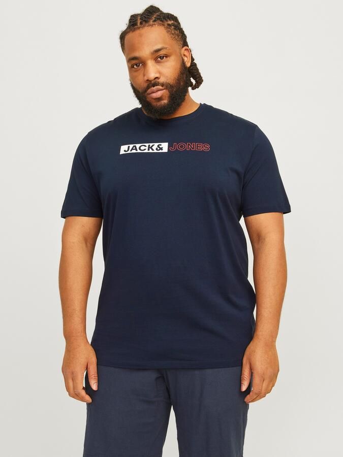 JACK & JONES PLUS SIZE slim fit T-shirt JJECORP Plus Size met printopdruk - Foto 6