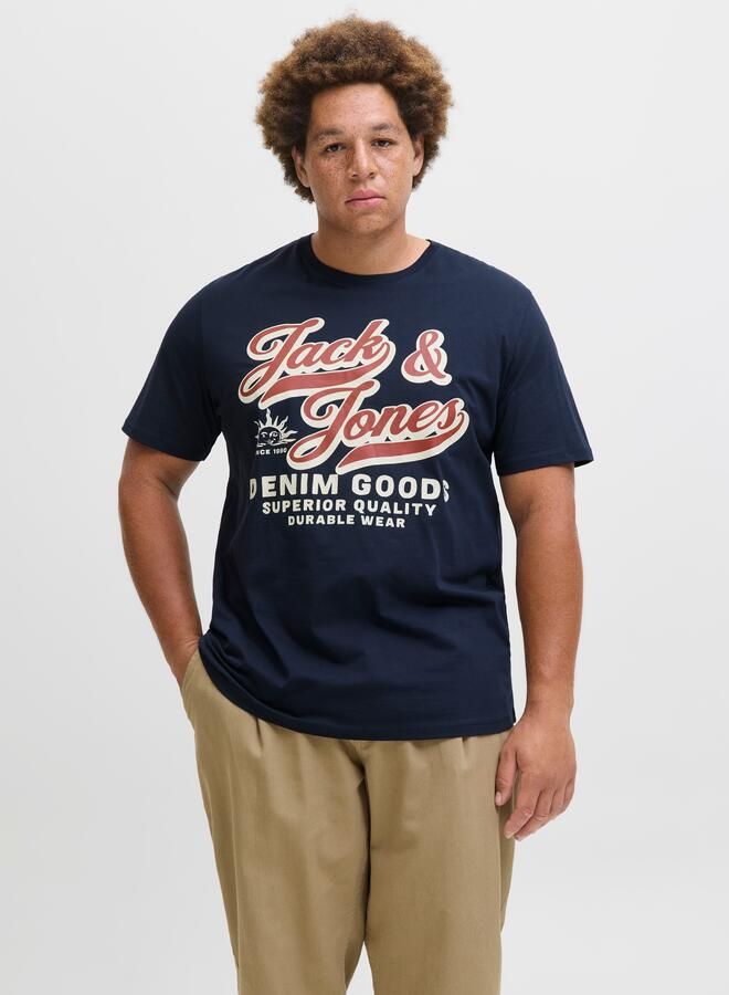 Jack & Jones PlusSize T-shirt JJELOGO TEE SS ONECK 2 COL AW25 NOOS PLS - Foto 10