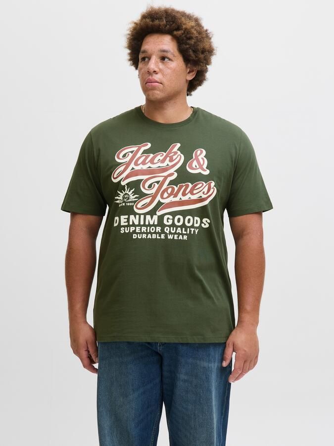 Jack & Jones PlusSize T-shirt JJELOGO TEE SS ONECK 2 COL AW25 NOOS PLS - Foto 9