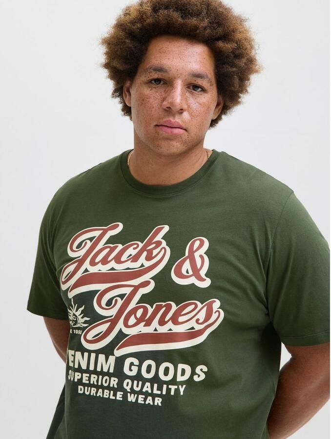Jack & Jones PlusSize T-shirt JJELOGO TEE SS ONECK 2 COL AW25 NOOS PLS - Foto 5