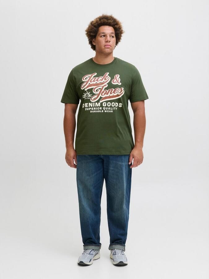 Jack & Jones PlusSize T-shirt JJELOGO TEE SS ONECK 2 COL AW25 NOOS PLS - Foto 8