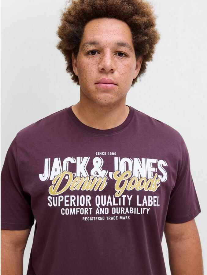 Jack & Jones PlusSize T-shirt JJELOGO TEE SS ONECK 2 COL AW25 NOOS PLS - Foto 6