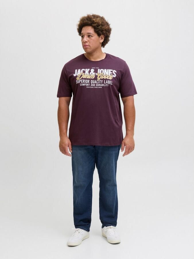 Jack & Jones PlusSize T-shirt JJELOGO TEE SS ONECK 2 COL AW25 NOOS PLS - Foto 7