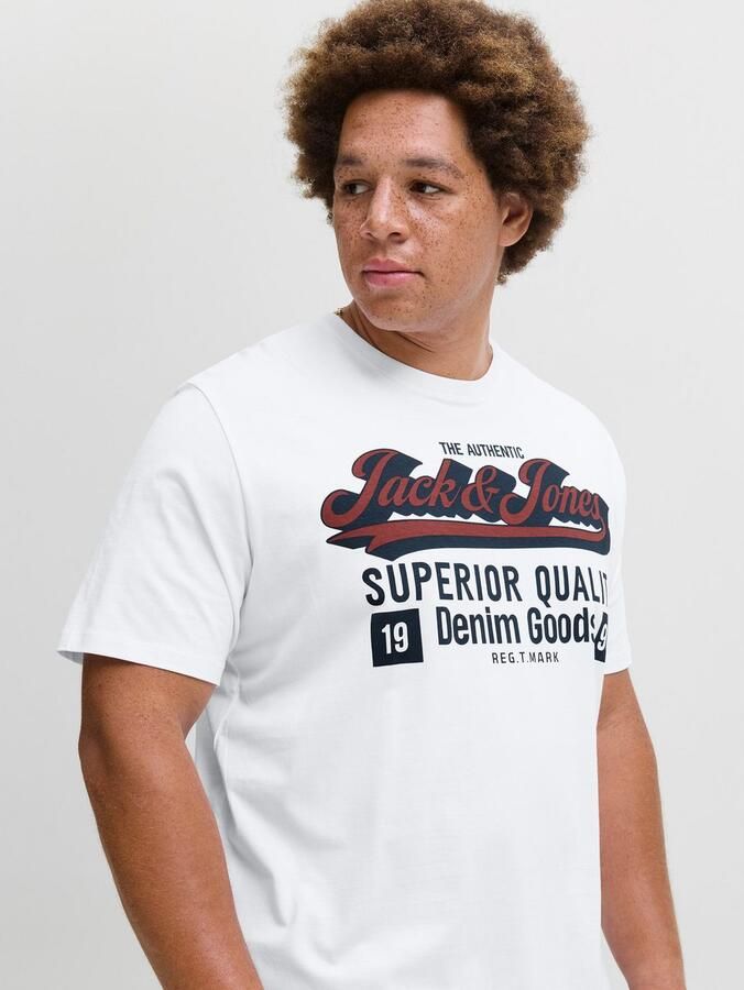Jack & Jones PlusSize T-shirt JJELOGO TEE SS ONECK 2 COL AW25 NOOS PLS - Foto 6