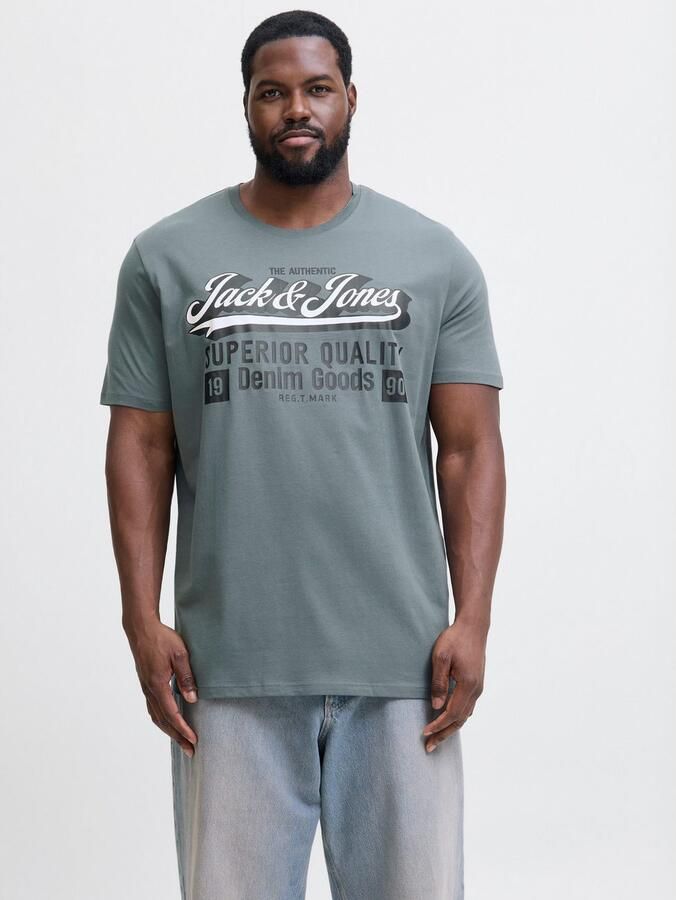 Jack & Jones PlusSize T-shirt JJELOGO TEE SS ONECK 2 COL AW25 NOOS PLS - Foto 5