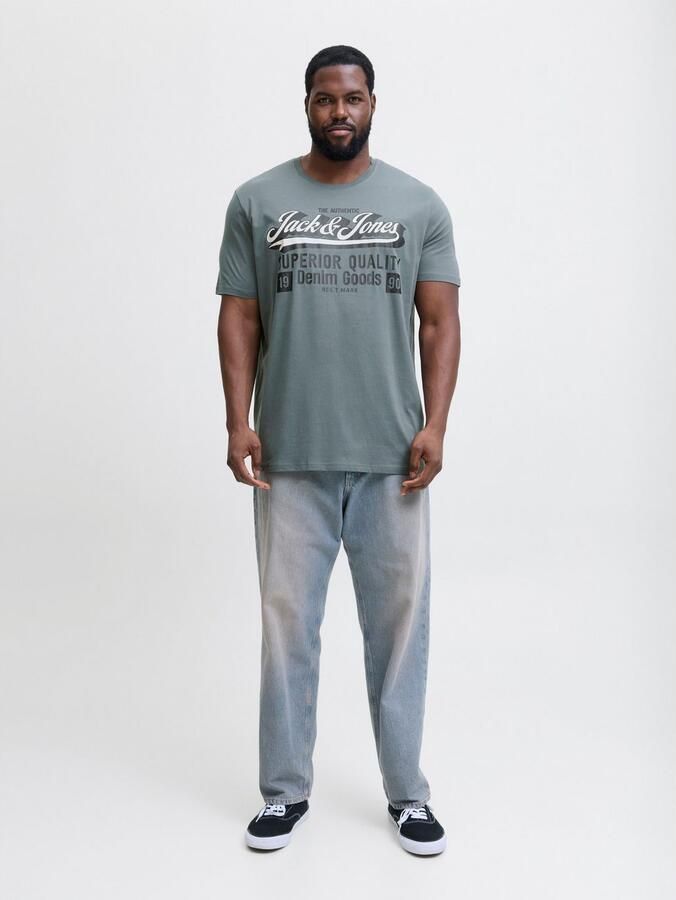 Jack & Jones PlusSize T-shirt JJELOGO TEE SS ONECK 2 COL AW25 NOOS PLS - Foto 6