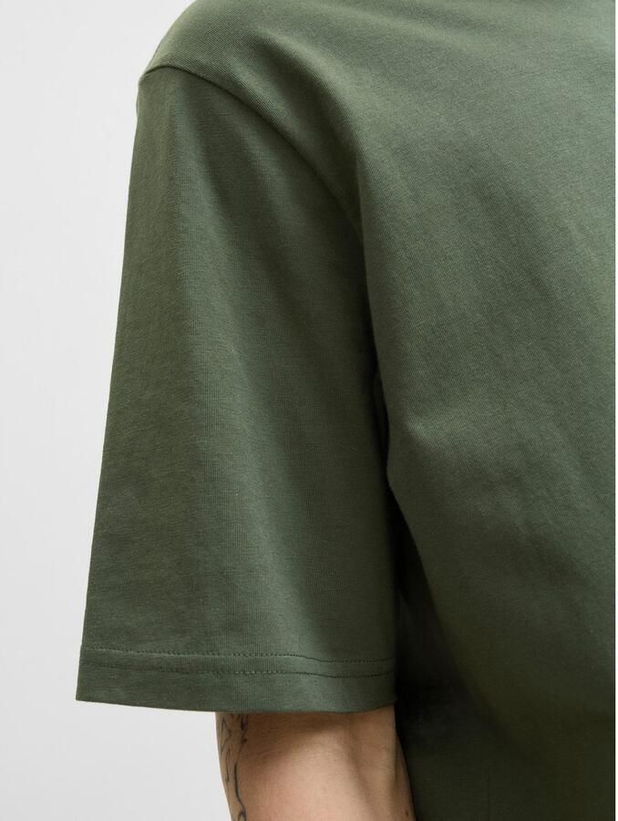 JACK & JONES ESSENTIALS relaxed T-shirt donkergroen - Foto 6