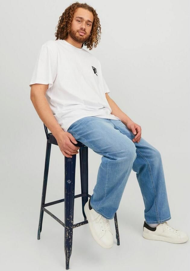 JACK & JONES PLUS SIZE tapered fit jeans JJIMIKE Plus Size 783 blue denim - Foto 5