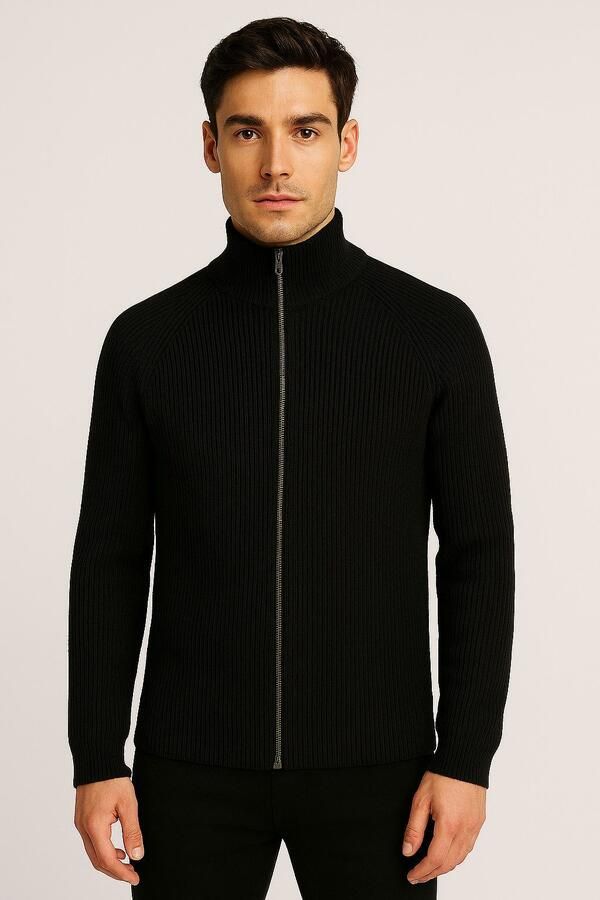 Jack & Jones PlusSize Vest JJPANNEL KNIT ZIP CARDIGAN AW25 PLS - Foto 4