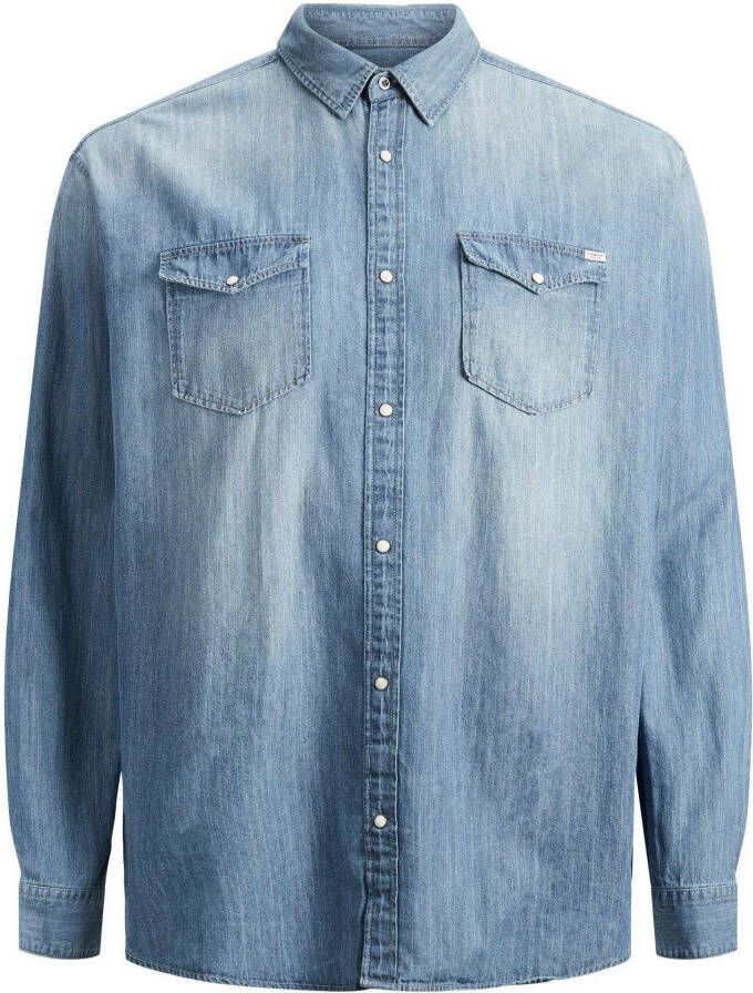 Jack & Jones PlusSize Jeansoverhemd SHERIDAN SHIRT t m maat 6xl