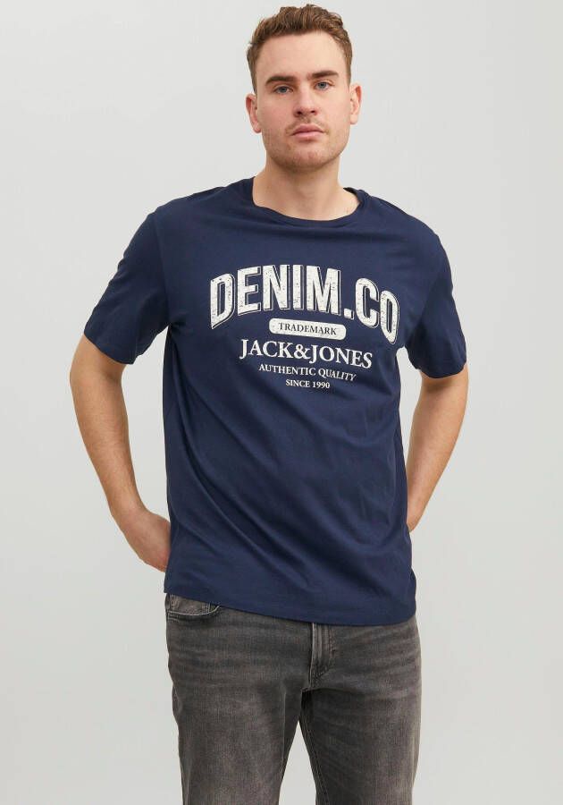 Jack & Jones PlusSize Shirt met ronde hals JJEJEANS TEE SS O-NECK NOOS 22 23 PLS