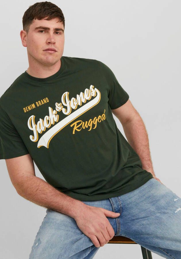 Jack & Jones PlusSize Shirt met ronde hals JJELOGO TEE SS O-NECK 2 COL 23 24 PLS