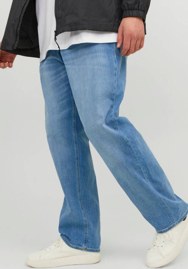 JACK & JONES PLUS SIZE tapered fit jeans JJIMIKE Plus Size 783 blue denim