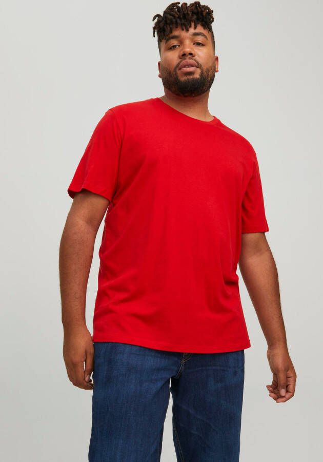 Jack & Jones Plus SIZE T-shirt met labeldetail model 'Organic'