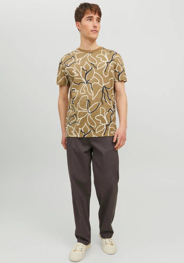 Jack & Jones Shirt met ronde hals JPRBLATROPIC AOP SS TEE CREW NECK SN