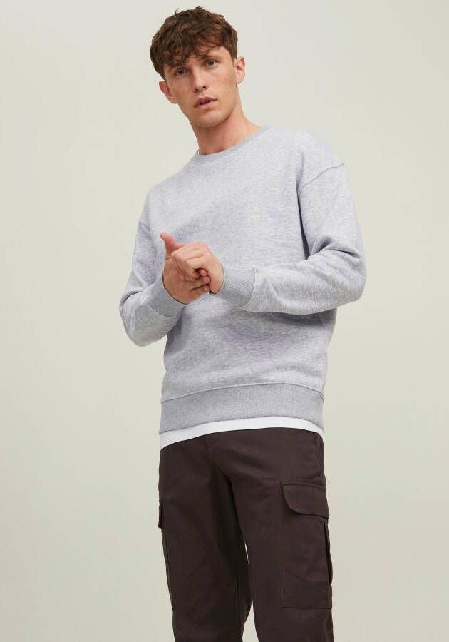 Jack & jones Basic Star Sweatshirt Pullover Gray Heren