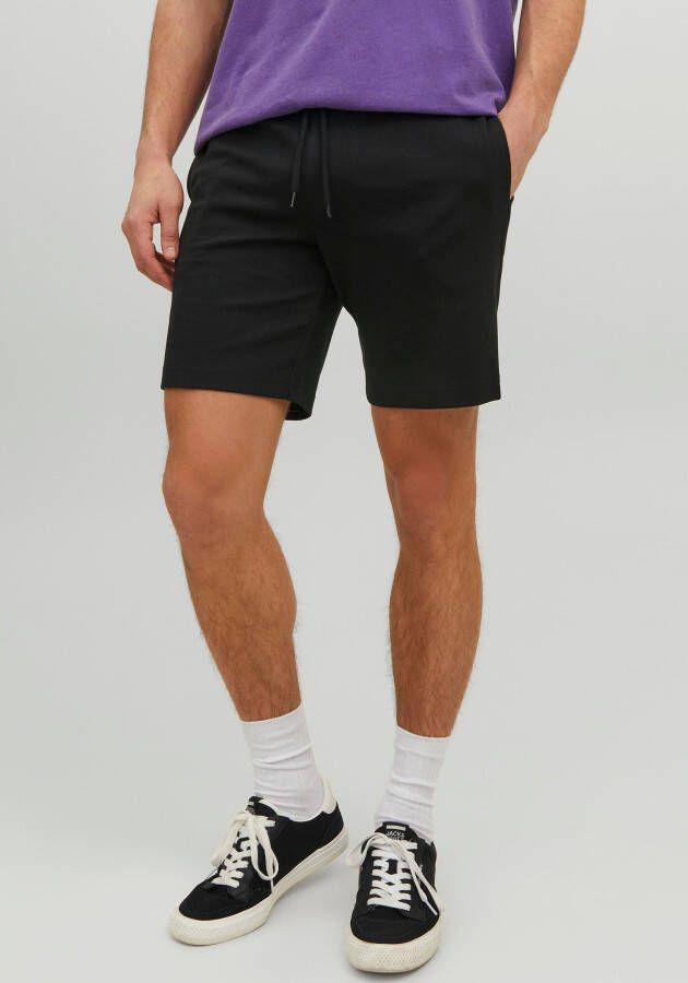 JACK & JONES PANTS STUDIO slim fit short JPSTNEWBASIC zwart