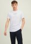 Jack & jones Archie Korte Mouw Ronde Hals T-shirt met Verhoogd Label Print White Heren - Thumbnail 2