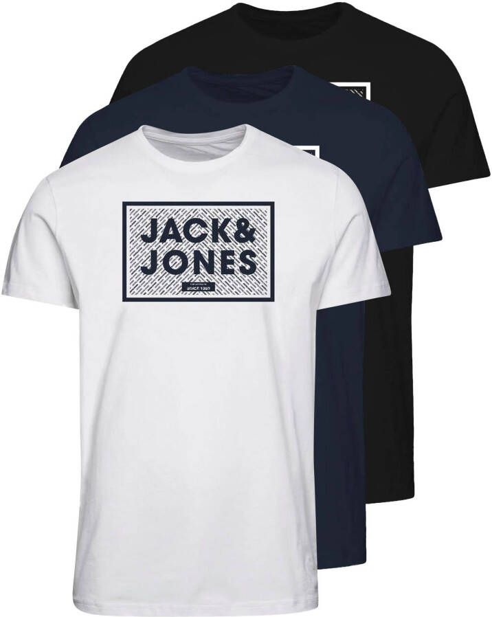 Jack & Jones T-shirt HARRISON TEE 3PK (3-delig Set van 3)