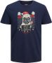 Jack & jones Jorchristmas mugshot tee ss c.n Xmas 12221440 Blauw Heren - Thumbnail 1