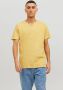 Jack & jones Slub Fabric T-Shirt met Split Neck Yellow Heren - Thumbnail 1