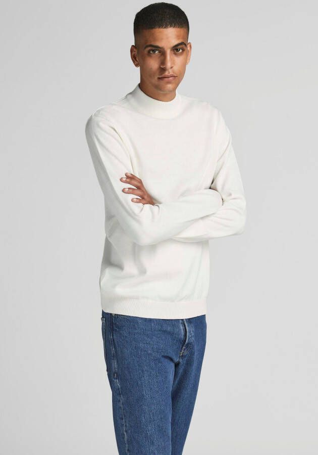 Jack & jones Witte Katoenen Coltrui Gebreide Kleding voor Mannen White Heren