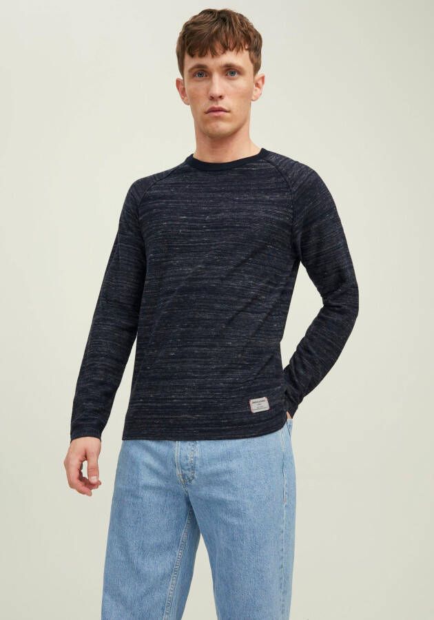 JACK & JONES CORE gemêleerde trui JCOBERG navy blazer