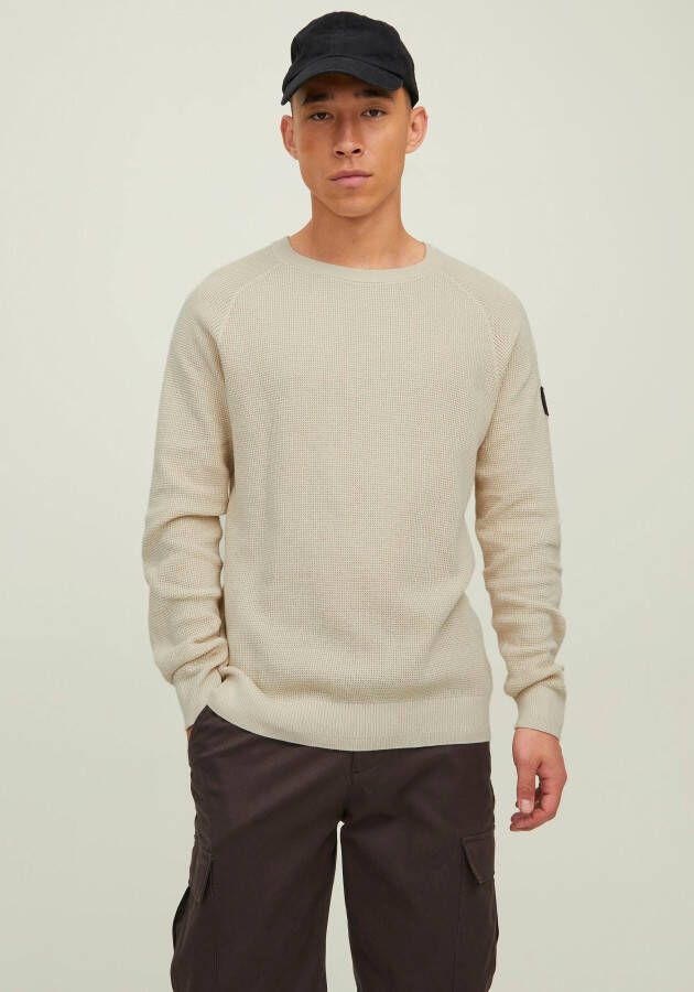 Jack & Jones Trui met ronde hals CLASSIC WAFFLE KNIT CREW NECK