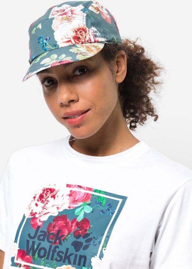 Jack Wolfskin Flower Cap Women Basecap Dames one size teal grey all over teal grey all over