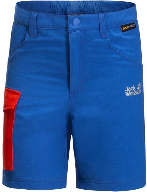 Jack Wolfskin Active Shorts Kids Korte softshellbroek Kinderen 116 blauw coastal blue