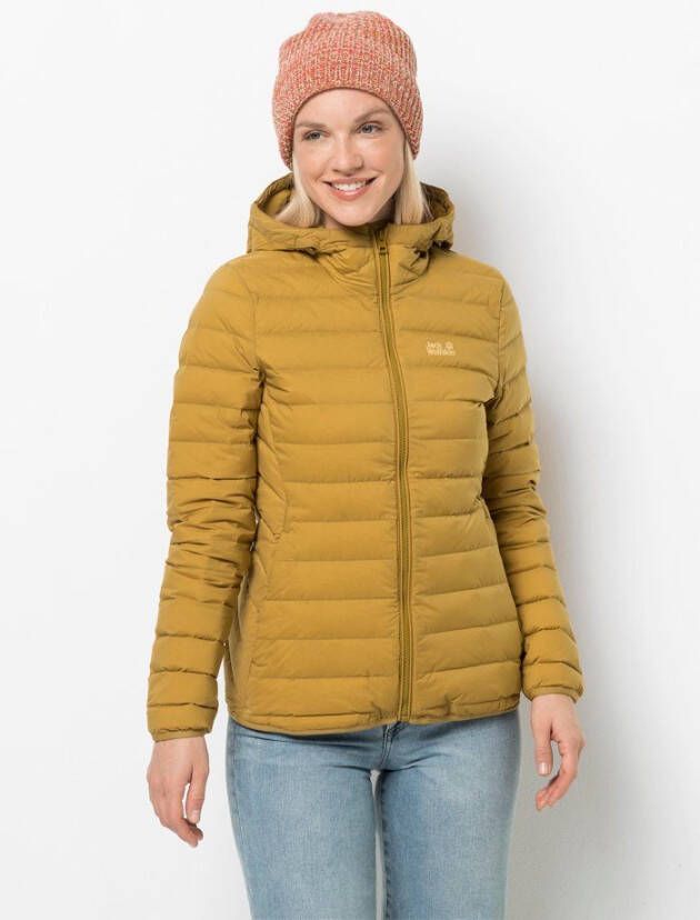 Jack Wolfskin Glowing Mountain Jacket Women Donzen jack dames XS geel golden amber