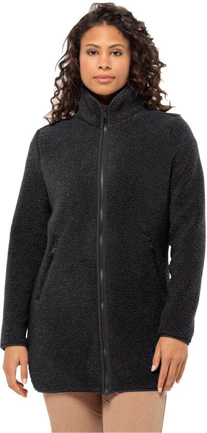 Jack Wolfskin High Curl Coat Women Fleece jas Dames XS zwart black