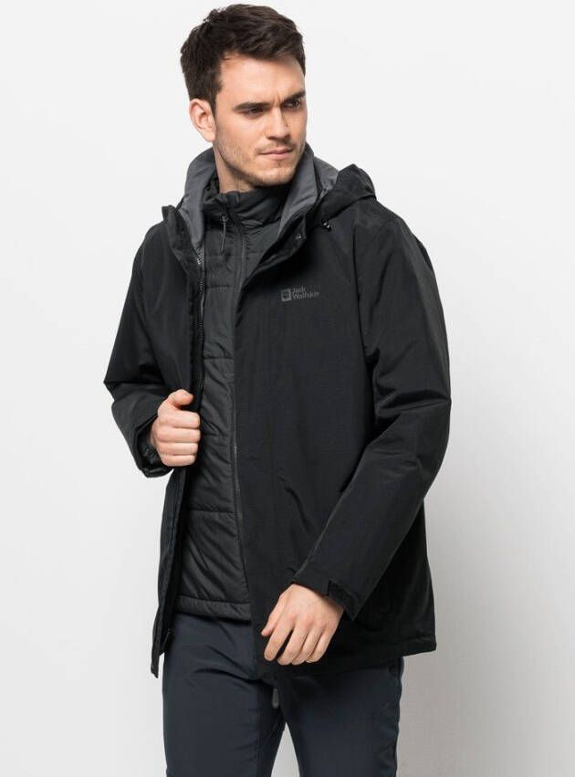 Jack Wolfskin Bergland 3in1 Jacket Men 3in1 jack Heren XL grijs black