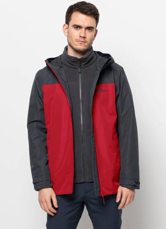 Jack Wolfskin Taubenberg 3in1 Jacket Men 3in1 jack Heren M adrenaline red adrenaline red