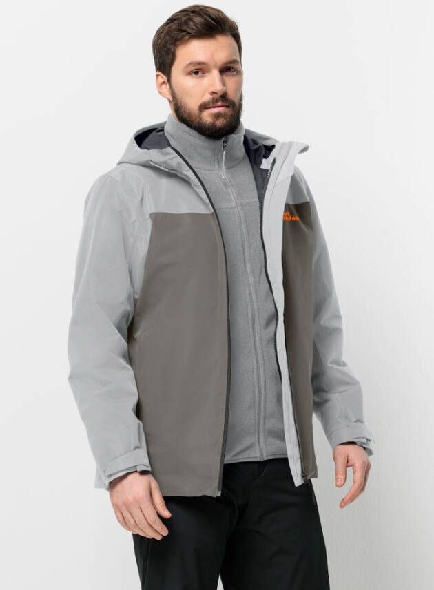 Jack Wolfskin Taubenberg 3in1 Jacket Men 3 in 1 Jacke Herren XXL smokey grey smokey grey