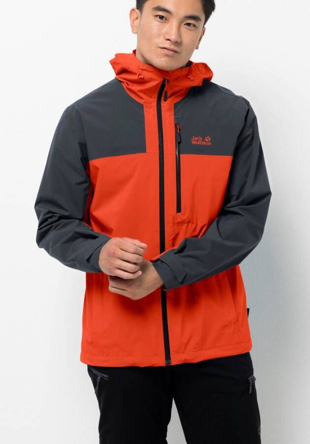 Jack Wolfskin GO Hike Jacket Men Regenjack Heren XL rood wild brier